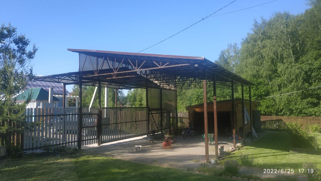 Установка односкатного и двухскатного навесов