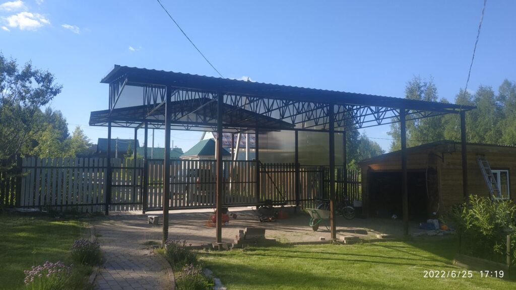 Установка односкатного и двухскатного навесов